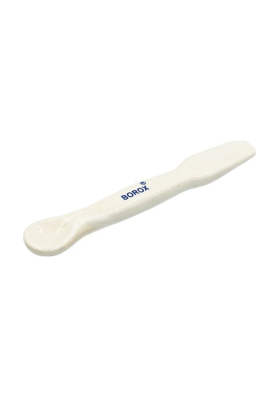 Borox Spatül 10 CM Porselen Spatula Laboratuvar Kaşığı