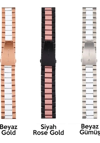 22mm Gear S3 Watch 4 -gt2 Gt2e 46mm Kayışkordon Seramik Paslanmaz Çelik- 5775 Diğer