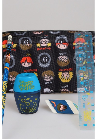 X Dekomus "wizard Icons Collection" Harry Potter Lisanslı Kırtasiye Seti Kalem Çantası,cetvel,kurşun Kalem,silgi,kalemtraş Altın