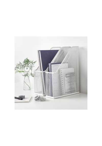 Ikea Drönjöns Metal Masaüstü Dosyalık Organizer, 2'li Set, Beyaz Genel