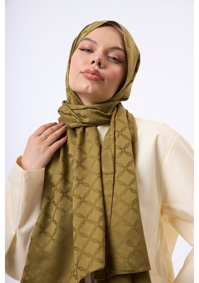 Mirsoy Scarf Lina Modern Desen Şal Hardal