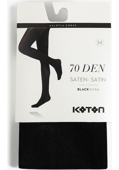 Koton Saten Külotlu Çorap 70 Den Siyah 4wak80037aa 4WAK80037AA999 Siyah