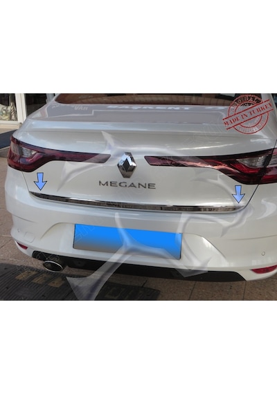Renault Megane 4 Sedan Krom Formlu Bagaj Alt Çıtası 2016 Üzeri