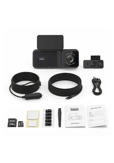 Inox-x607 4g Ve Gps Destekli Çift Yönlü Araç İçi Kamera - Canlı İzleme Ve Filo Takip Kamerası Dash Cam