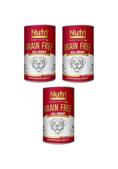 Nutri Canin Tahılsız Biftekli Köpek Konserve 3 x 400 G