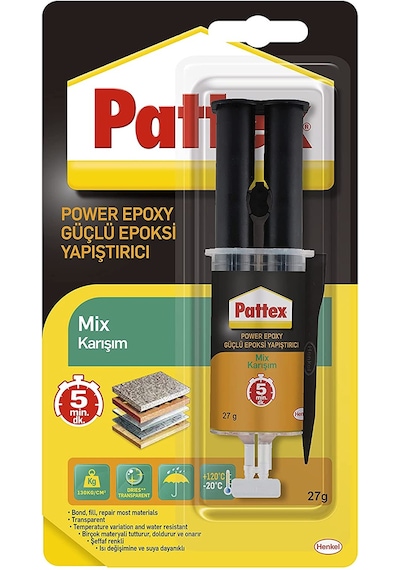Pattex Epoxy Mix Güçlü Enjektörlü Çiftli Yapıştırıcı 27 G