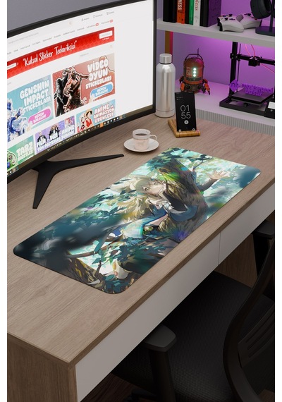 Kirara Genshin Impact Anime Oyuncu V1 - 70x30 Xl Gaming Mouse Pad Fare Altlığı