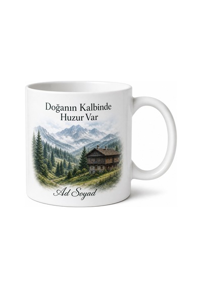 Daday Doğası Karadeniz Kültürü Kastamonu Kupa Bardak Hediye Beyaz / Çok Renkli
