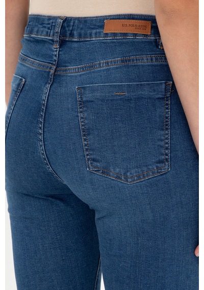 U.S. Polo Assn. Kadın Koyu Mavi Skinny High Waist Fit Jean Pantolon 50289300-DN0023
