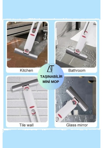 Taşınabilir Mini Mop Kendinden Sıkmalı Mini Temizlik Büyüsü Islak Ve Kuru Kullanım Temizlik Mini Mop Diğer