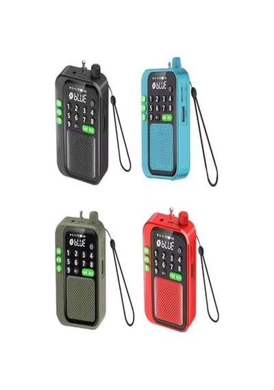 C9 Bluetooth Şarjlı Radyo Usb & Tf Kart Okuyucu Deprem Çantasına Uygun Fm Radyo, Haki