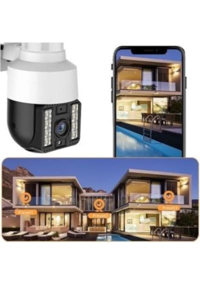 Speed Dome Ptz 4k 2mp Wifi Dış Mekan Çakarlı Güvenlik Ip Kamera