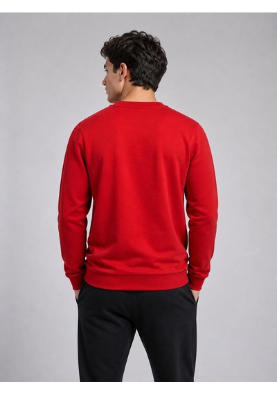 Raru Kırmızı Erkek Spor Sweatshirt - Frux