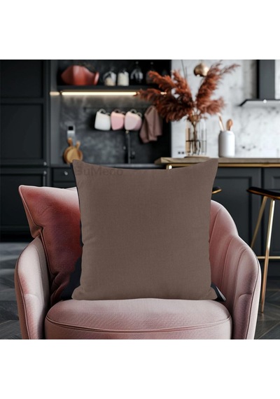 Tr Soho Kumaş Dekoratif Kırlent Yastık Kılıfı - 42 X 42 Cm 4, Kahverengi Genel
