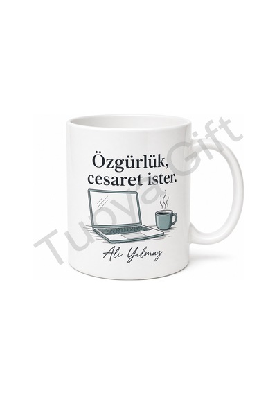 Freelancer Hediyesi Kişiye Özel Baskılı Kupa Bardak Freelance Hediye Beyaz / Çok Renkli
