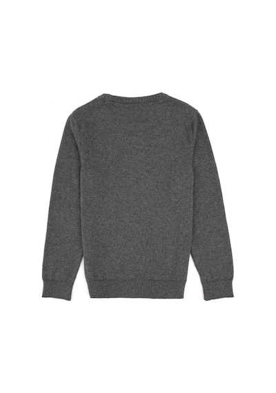 U.S. Polo Assn. Erkek Çocuk Gri Melanj Basic Kazak 50315586-VR086