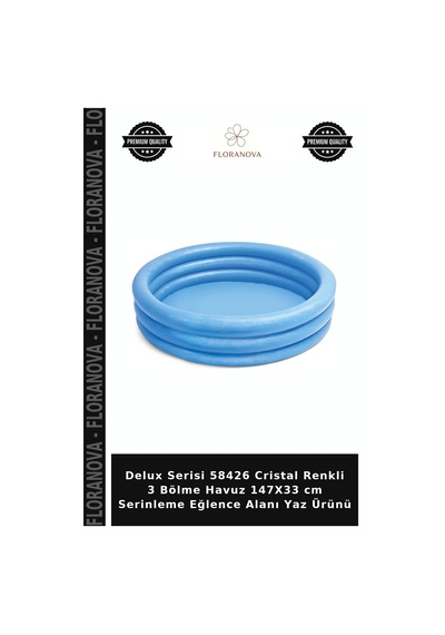 Delux Serisi 58426 Cristal Renkli 3 Bölme Havuz 147x33 Cm Serinleme Eğlence Alanı Yaz Ürünü Çok Renkli
