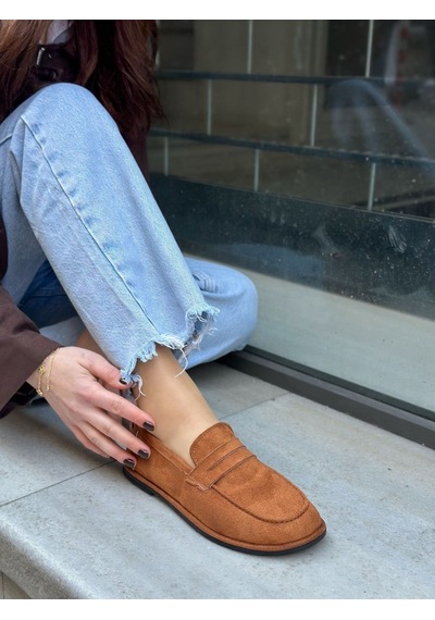 Erva'nın Butiği Taba Süet Daria Kadın Casual Günlük Ayakkabı-6133