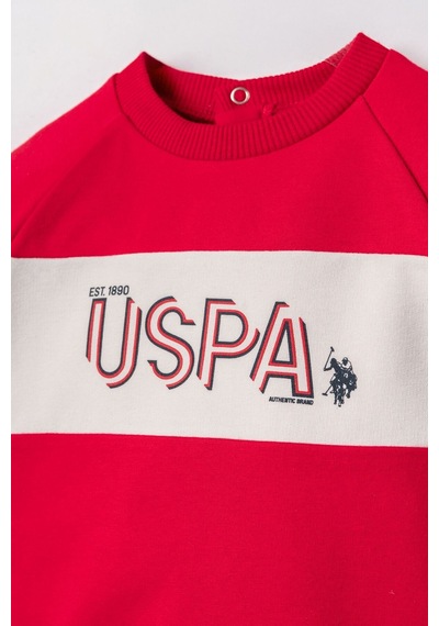 U.S. Polo Assn. Erkek Bebek Baskılı Kırmızı Uzun Kol Pijama Takım Usb3175-c-v1 Usb3175-c-v1