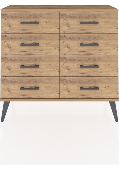 Arges Şifonyer 8 Çekmeceli 88x30x80 Antrasit-çam Çam Arges Şifonyer 8 Çekmeceli 88x30x80 Antrasit-çam Çam
