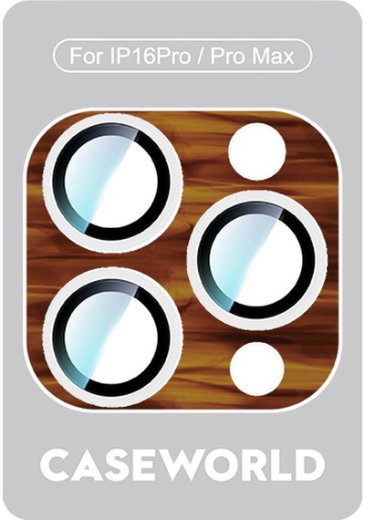 Apple Uyumlu   iPhone 16 Pro Max Caseworld Crystal Color Serisi Full Kamera Lens Koruyucu Kahverengi