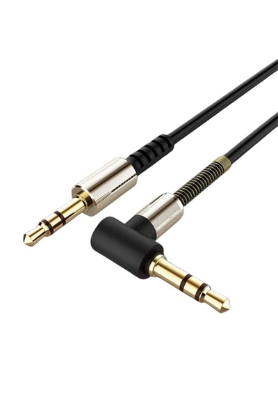 3.5mm Aux Kablosu Jak Erkek Erkek L Tipi 1 Metre Ses Aktarım Kablosu 5324 -