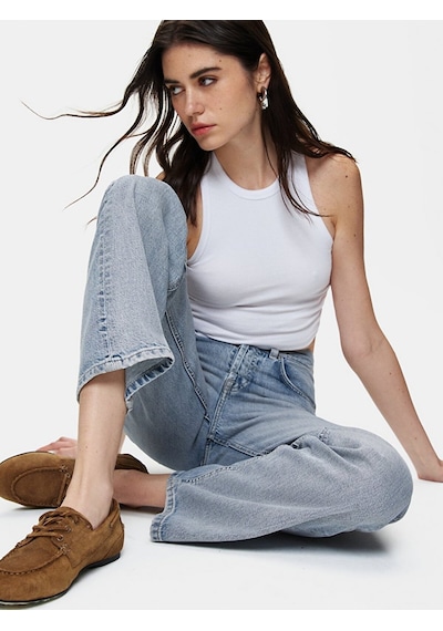 Ltb Vanetta Düz Paça Yüksek Bel Jean Pantolon 010095176316114 55910 Karışık Çok Renkli