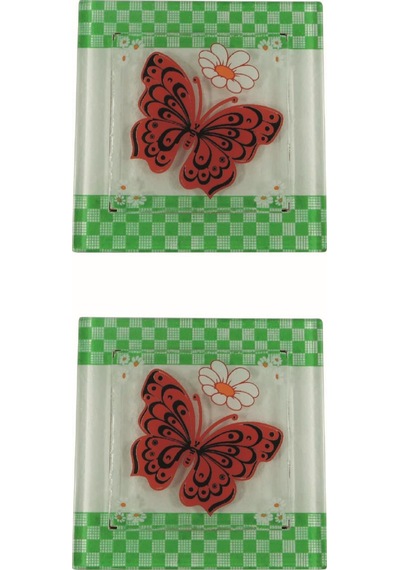 Cam Banyo Gider Kapak Süsü 2 Adet Cam Gider Kapağı 10X10 CM Kele