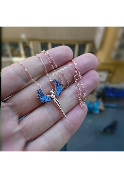 Modahilye 925 Ayar Gümüş Aşk Meleği Rozegold Renk Kolye Rose Gold