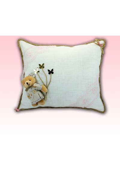 Süslebabypartystore Takı Yastığı, Keten Kumaş - Kız Bebek Çok Renkli