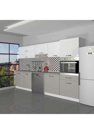 Decoraktiv Elite 280y Ankastre Boy Dolaplı Mdf Hazır Mutfak Dolabı - Tezgah Dahil - Kumtaşı - Beyaz Bej Decoraktiv Elite 280y Ankastre Boy Dolaplı Mdf Hazır Mutfak Dolabı - Tezgah Dahil - Kumtaşı - Beyaz Bej