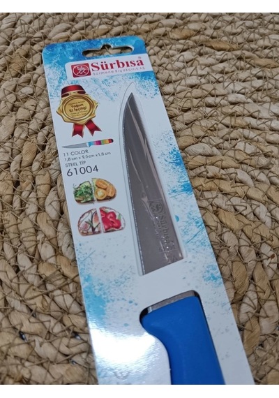 Sürmene 61004 Mutfak Bıçağı 9,50 Cm Koyu Mavi Çok Renkli