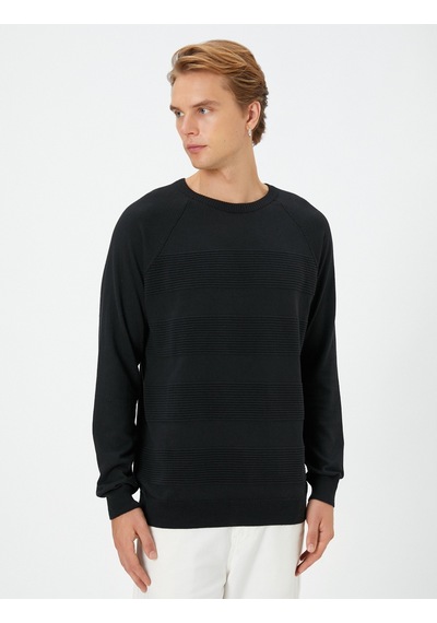 Koton Triko Kazak Bisiklet Yaka Dokulu Slim Fit Reglan Kollu Siyah 4wam70023ht 4WAM70023HT999 Siyah Koton Triko Kazak Bisiklet Yaka Dokulu Slim Fit Reglan Kollu Siyah 4wam70023ht 4WAM70023HT999 Siyah
