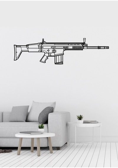 Fn-scar Figürlü Dekoratif Metal Duvar Süsü