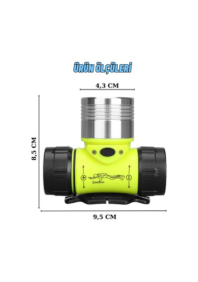 Dalgıç Kafa Feneri Su Geçirmez Sualtı Dalış Kafa Led Lamba