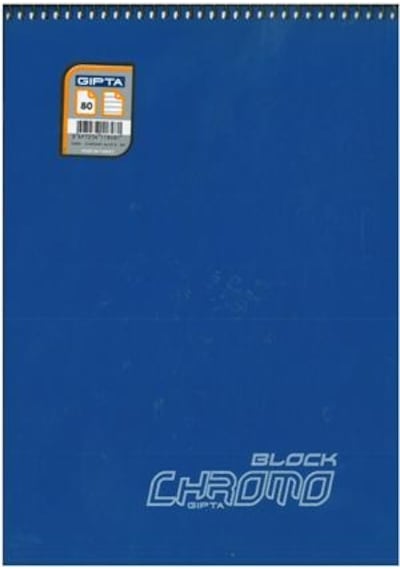 Gıpta Chromo Bloknot Çizgili 80 Yaprak Plastik Kapak N11.1493