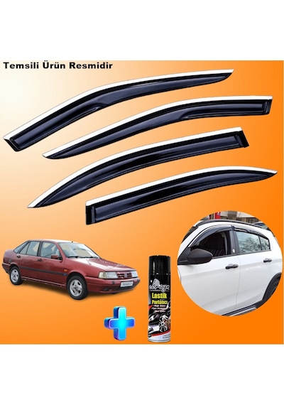 Fiat Tempra Mügen Cam Rüzgarlığı Abs Nikelaj Krom Cam Rüzgarlığı Tüm Kasalar + Ebrayn Lastik Parlatıcı
