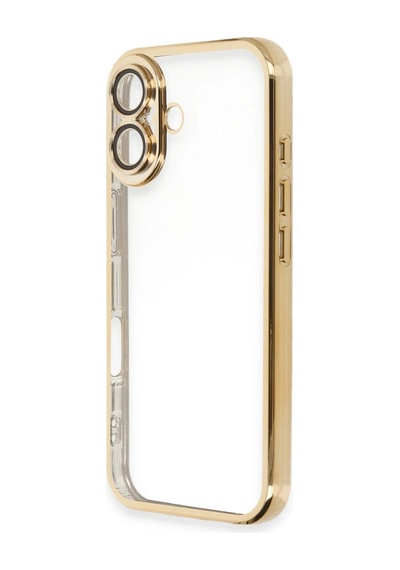 Newface Apple, Uyumlu iPhone 16 Plus Kılıf Razer Lensli Silikon Semeglbl - 5 - Gold