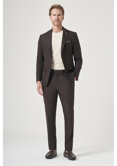İmza Kahverengi-antrasit Mono Yaka Çizgili 6 Drop Slim Fit Tam Astar Esnek Takım Elbise 1001260901 Kahverengi - Antrasit İmza Kahverengi-antrasit Mono Yaka Çizgili 6 Drop Slim Fit Tam Astar Esnek Takım Elbise 1001260901 Kahverengi - Antrasit