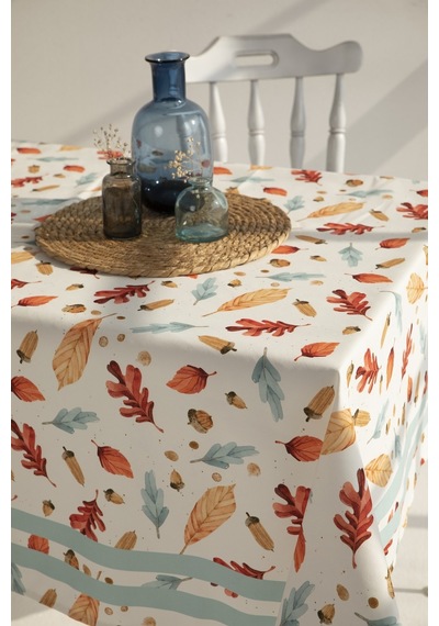 Ays Home Mint Yaprak Desen Yemek Masası Örtüsü