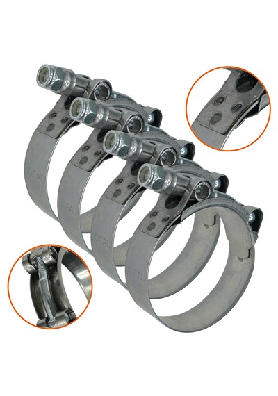 60 68mm/2.5-inç Egzoz Kelepçesi Paslanmaz Çelik2.3-inç Borular Iç