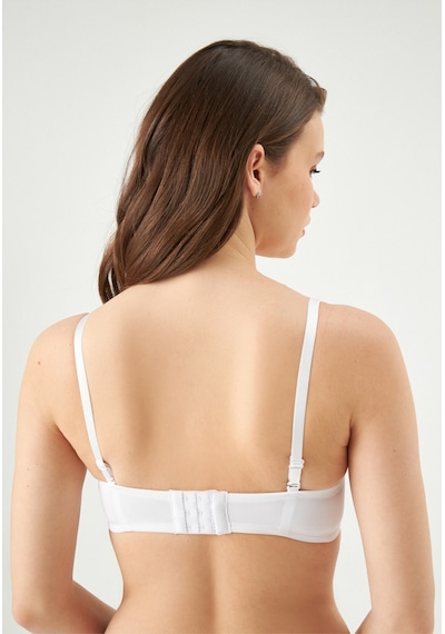 Eros Beyaz Ersk160 Adela Straplez Double Push-up Sütyen