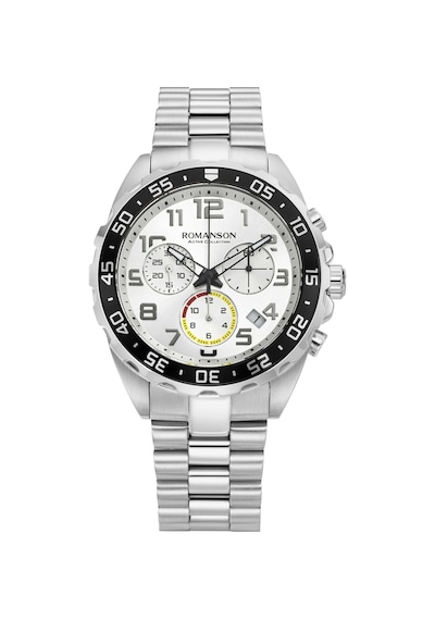 Romanson Am0001hmwwa13w Safir Cam Swıss Quartz Çelik Kasa Çelik Kordon Kronometre Takvimli Erkek Ko