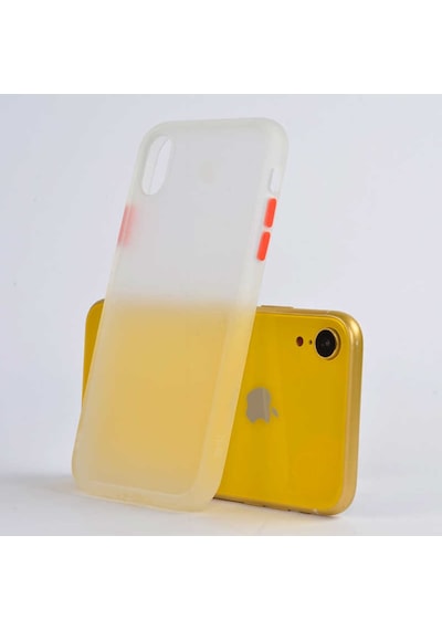 Apple Uyumlu iPhone XR 6.1 Kılıf Zore Fri Mat Yüzey Renkli Kenar Kılıf