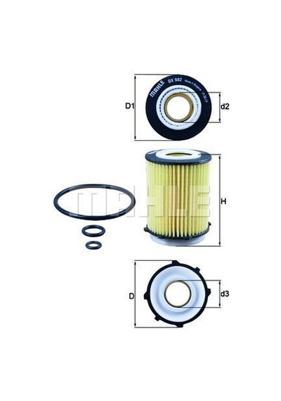 MAHLE OX982D YAĞ FİLTRESİ MERCEDES W176 W246 W204 12-
