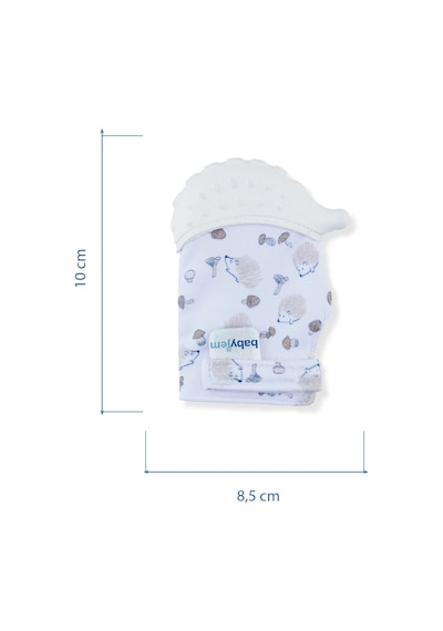Babyjem Bebek Diş Kaşıyıcı Eldiveni Kirpi Ekru
