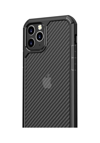 Apple Uyumlu iPhone 11 Pro Max Kılıf Zore Inoks Fiber Yüzey Tasarım Kılıf Siyah