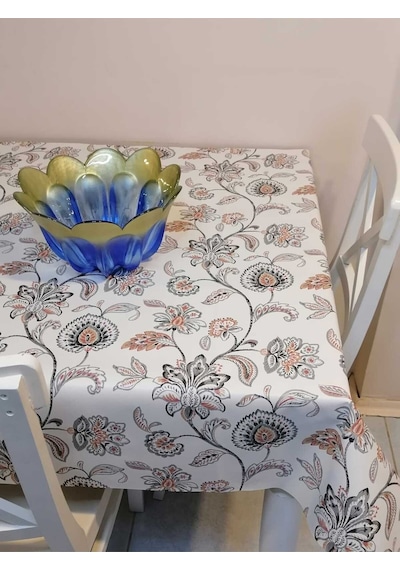 Elyaflı Pvc Muşamba - Desenli Silinebilir Masa Örtüsü 01fnt11961 Kahve
