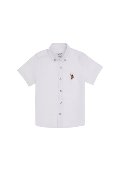 U.s. Polo Assn. Erkek Çocuk Beyaz Gömlek Kısa Kollu 50284019-vr013 Beyaz