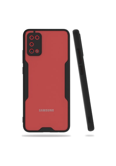 Cosmotex Newface Samsung Galaxy Uyumlu  A02s Kılıf Platin Silikon - Siyah